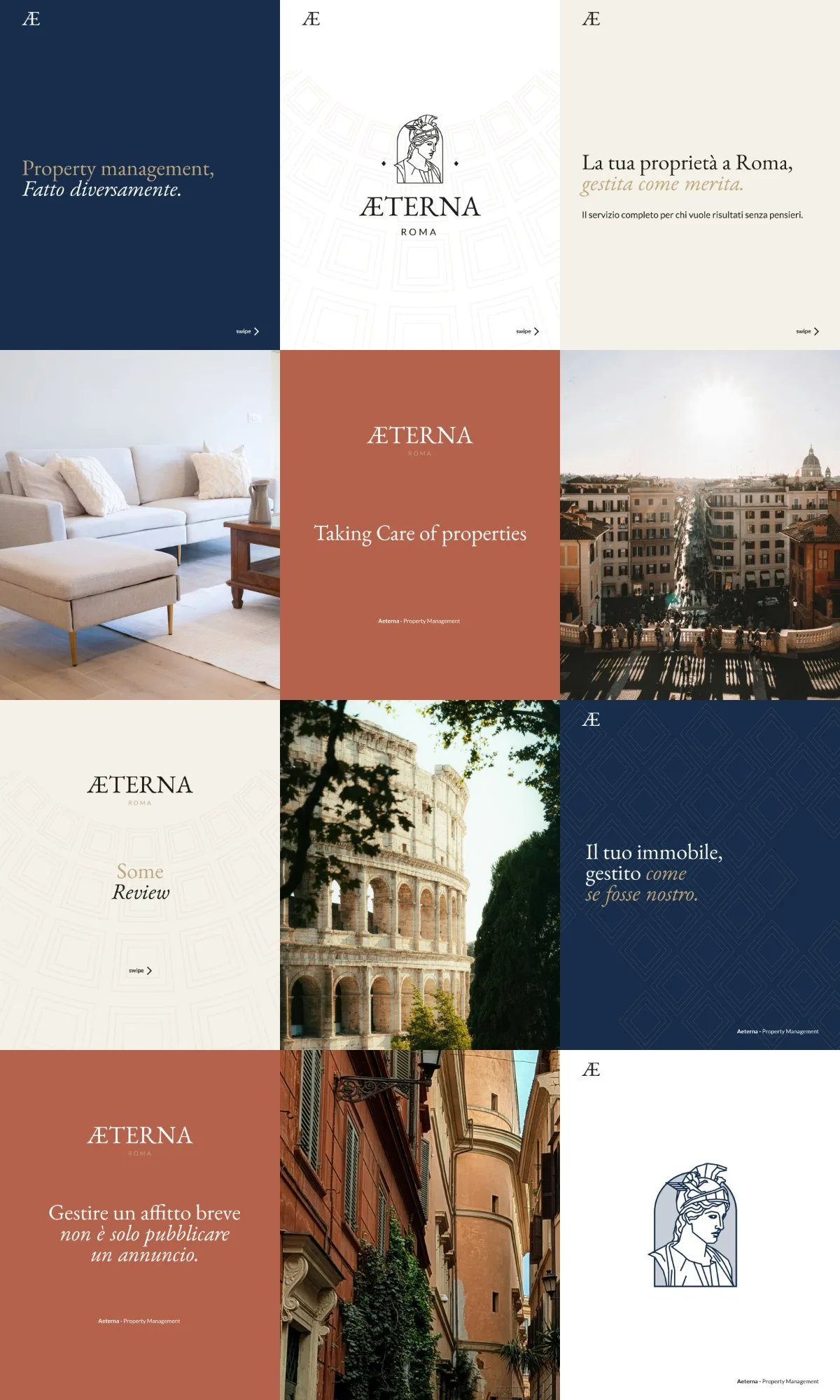 Feed Instagram di Æterna Roma