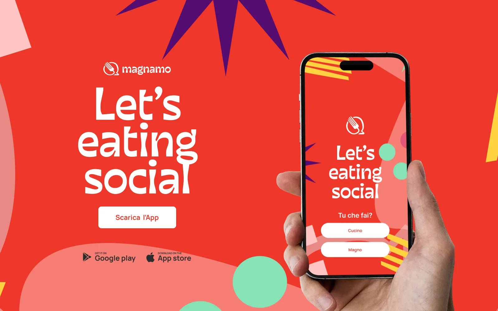 Landing page Magnamo: Let's eating social